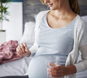 An expecting woman using antidepressants during pregnancy