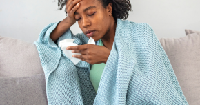 Pregnant woman sick with influenza