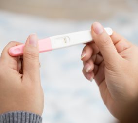 negative pregnancy test to represent national infertility awareness month