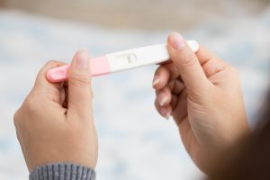 negative pregnancy test to represent national infertility awareness month