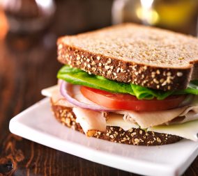 cold cut deli meat sandwich to represent listeria concerns in pregnancy