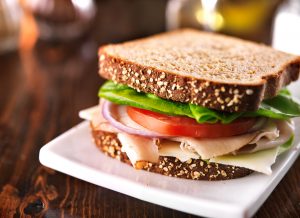 cold cut deli meat sandwich to represent listeria concerns in pregnancy